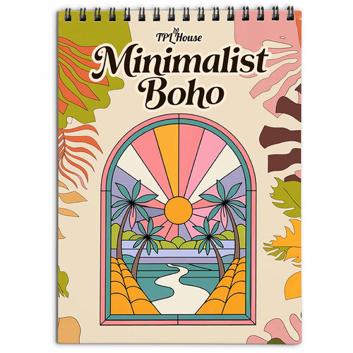 TPLHOUSE Minimalist Boho Coloring Book for Adults