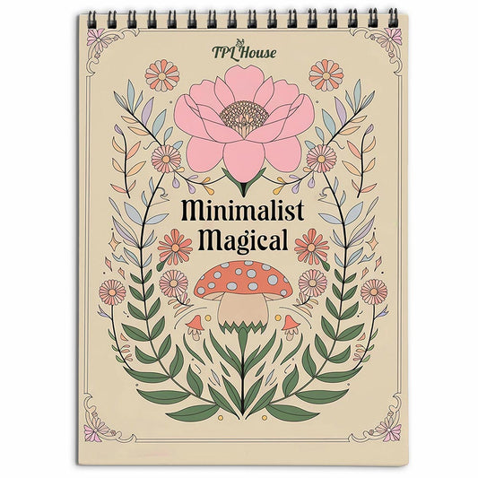 TPLHOUSE Minimalist Magical Coloring Book for Adults