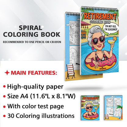 TPLHOUSE Retirement Coloring Sheets for Adults