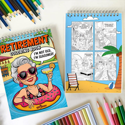 TPLHOUSE Retirement Spiral Coloring Book for Adults