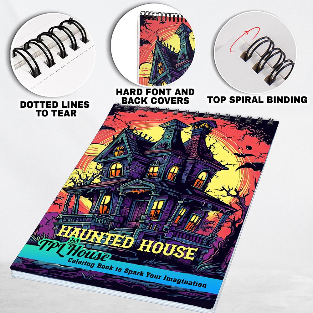 TPLHouse Haunted House Coloring Pages for Adult