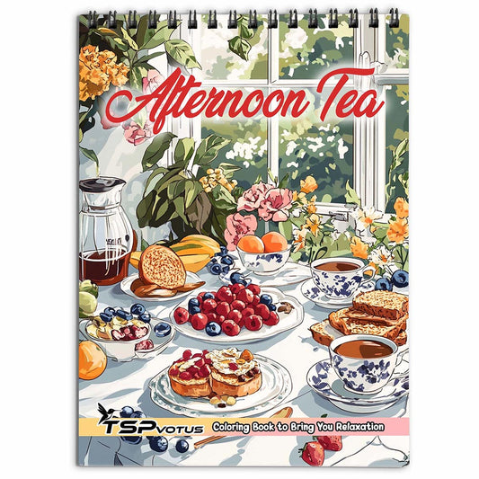 TSPVOTUS Afternoon Tea Coloring Book for Adult