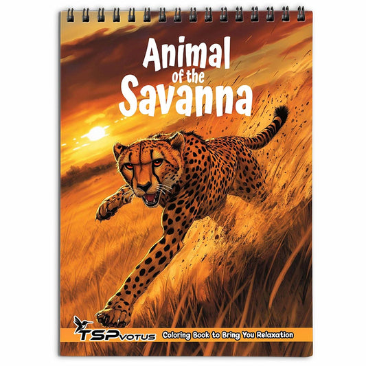 TSPVOTUS Animal of the Savana Coloring Book for Adult