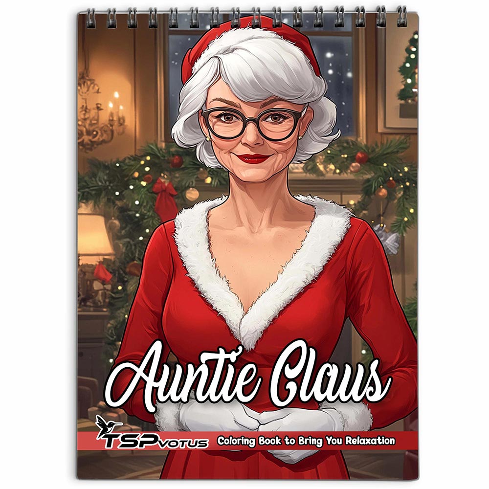 TSPVOTUS Auntie Claus Coloring Book for Adult