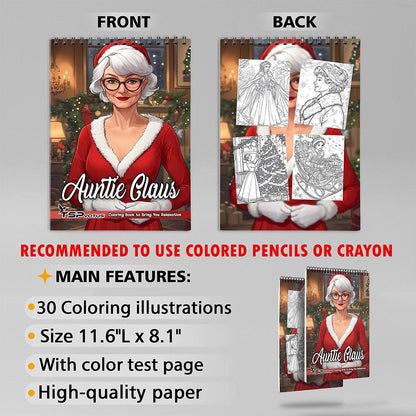 TSPVOTUS Auntie Claus Coloring Sheets for Adult