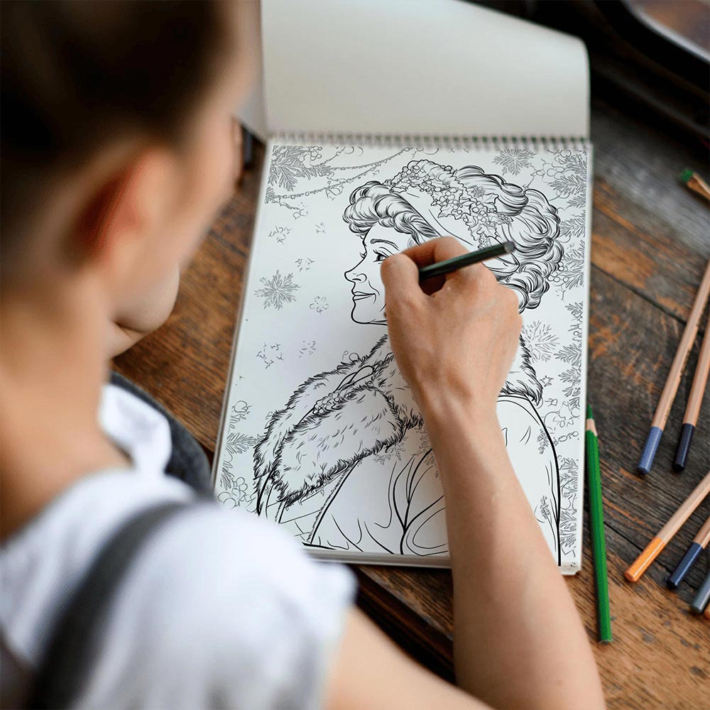 TSPVOTUS Auntie Claus Spiral Coloring Book for Adult
