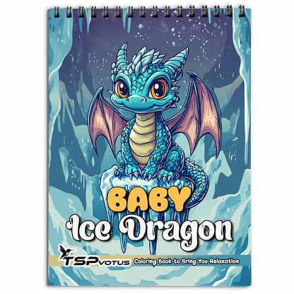 TSPVOTUS Baby Ice Dragon Coloring Book for Adult