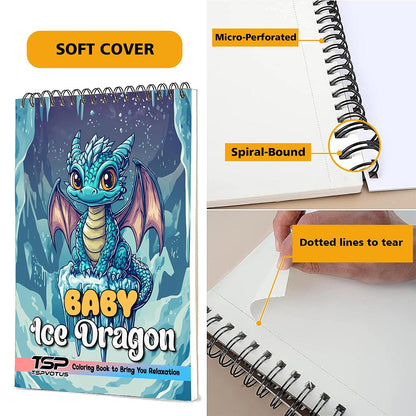 TSPVOTUS Baby Ice Dragon Coloring Pages for Adult