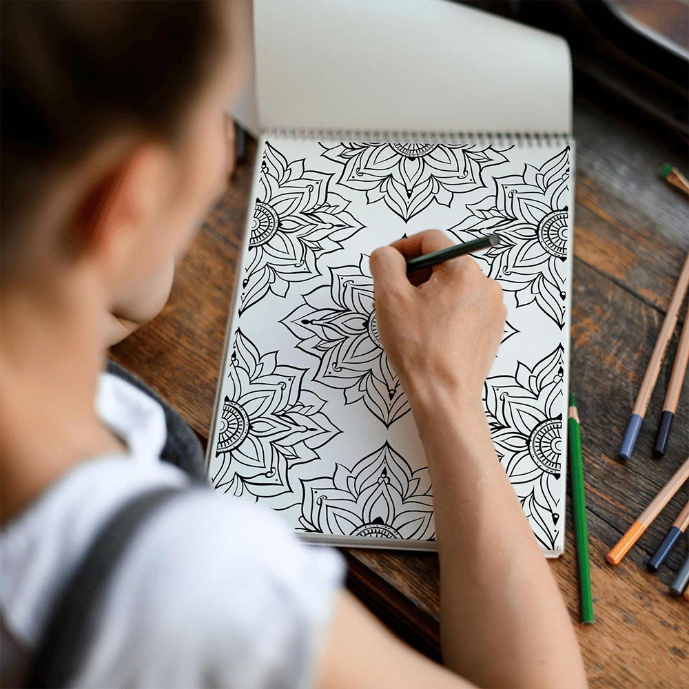 TSPVOTUS Blissful Pattern Spiral Coloring Book for Adult
