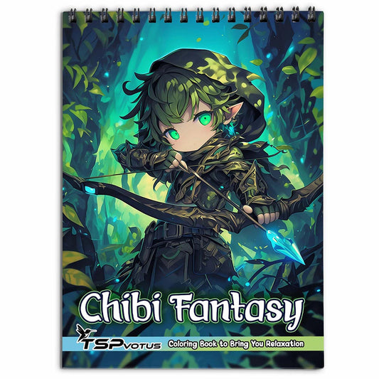 TSPVOTUS Chibi Fantasy Coloring Book for Adult