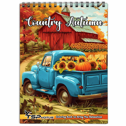 TSPVOTUS Country Autumn Coloring Book for Adult