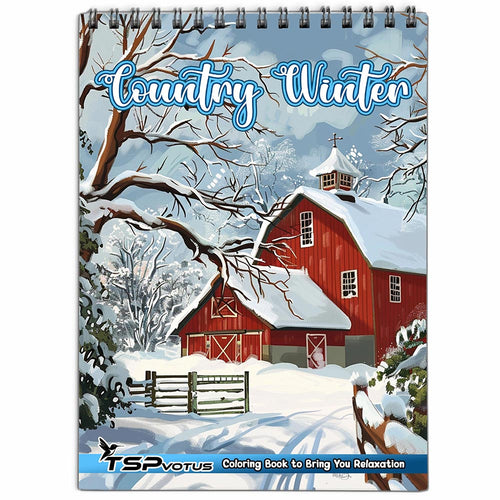 TSPVOTUS Country Winter Coloring Book for Adult
