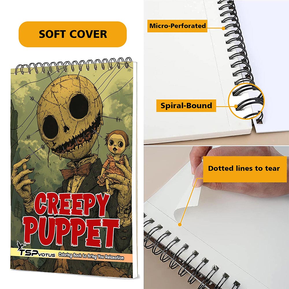 TSPVOTUS Creepy Puppet Coloring Pages for Adult