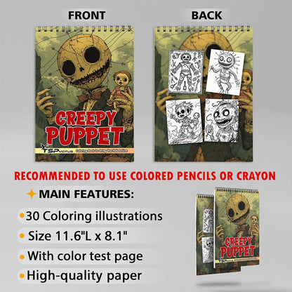 TSPVOTUS Creepy Puppet Coloring Sheets for Adult