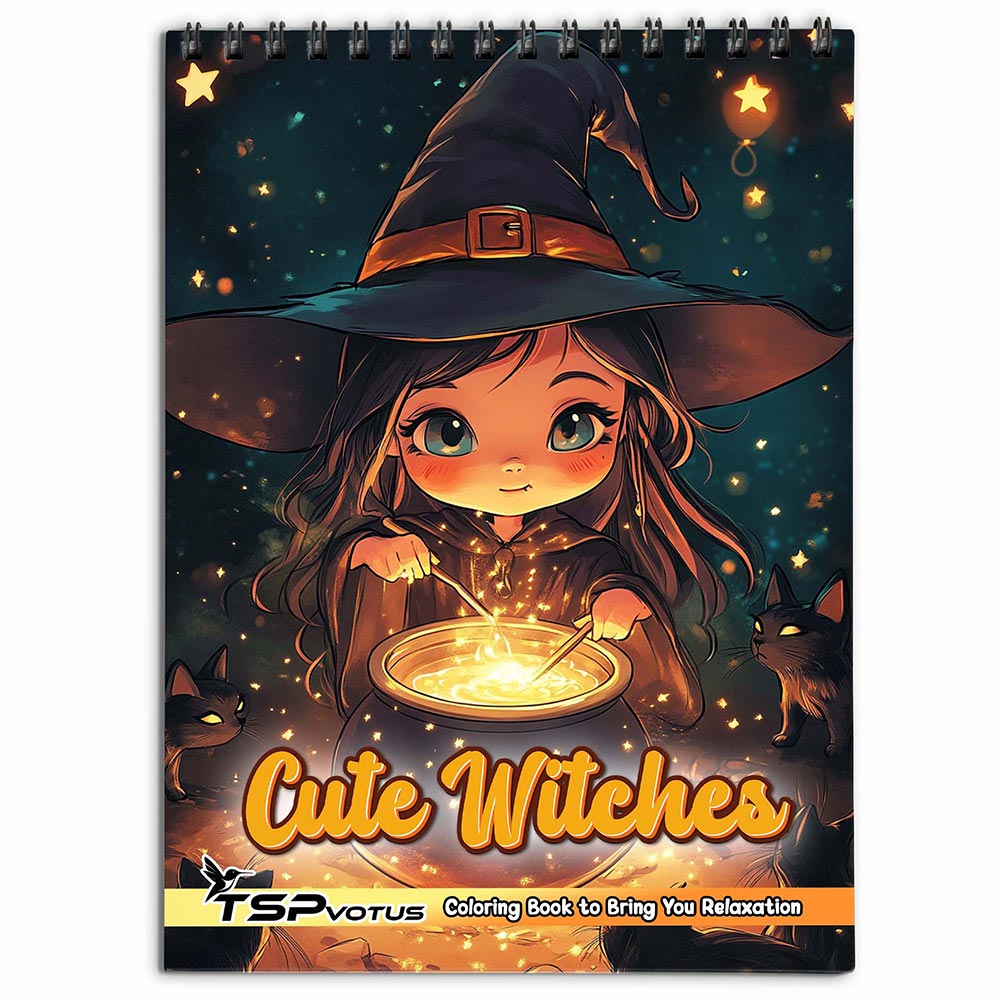 TSPVOTUS Cute Witches Coloring Book for Adult