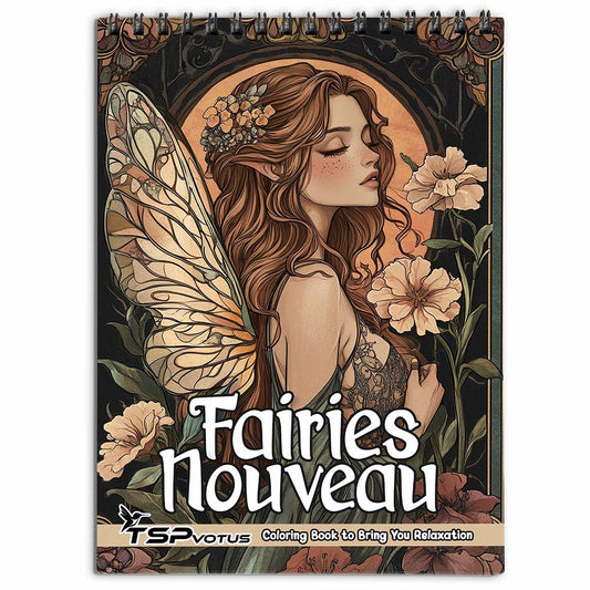 TSPVOTUS Fairies Nouveau Coloring Book for Adult