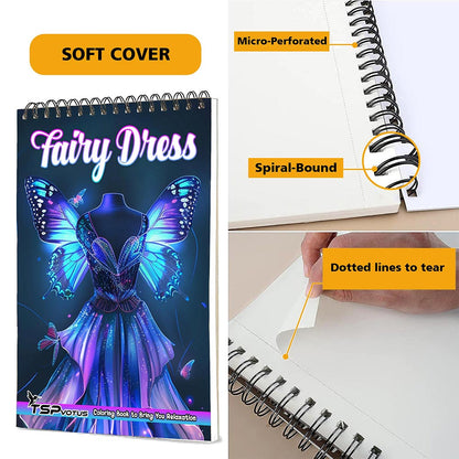 TSPVOTUS Fairy Dress Coloring Pages for Adult