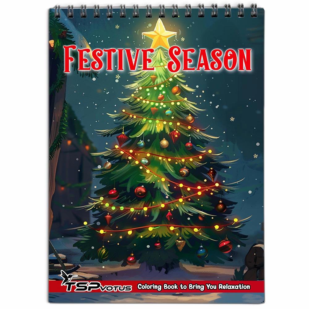 TSPVOTUS Festive Season Coloring Book for Adult