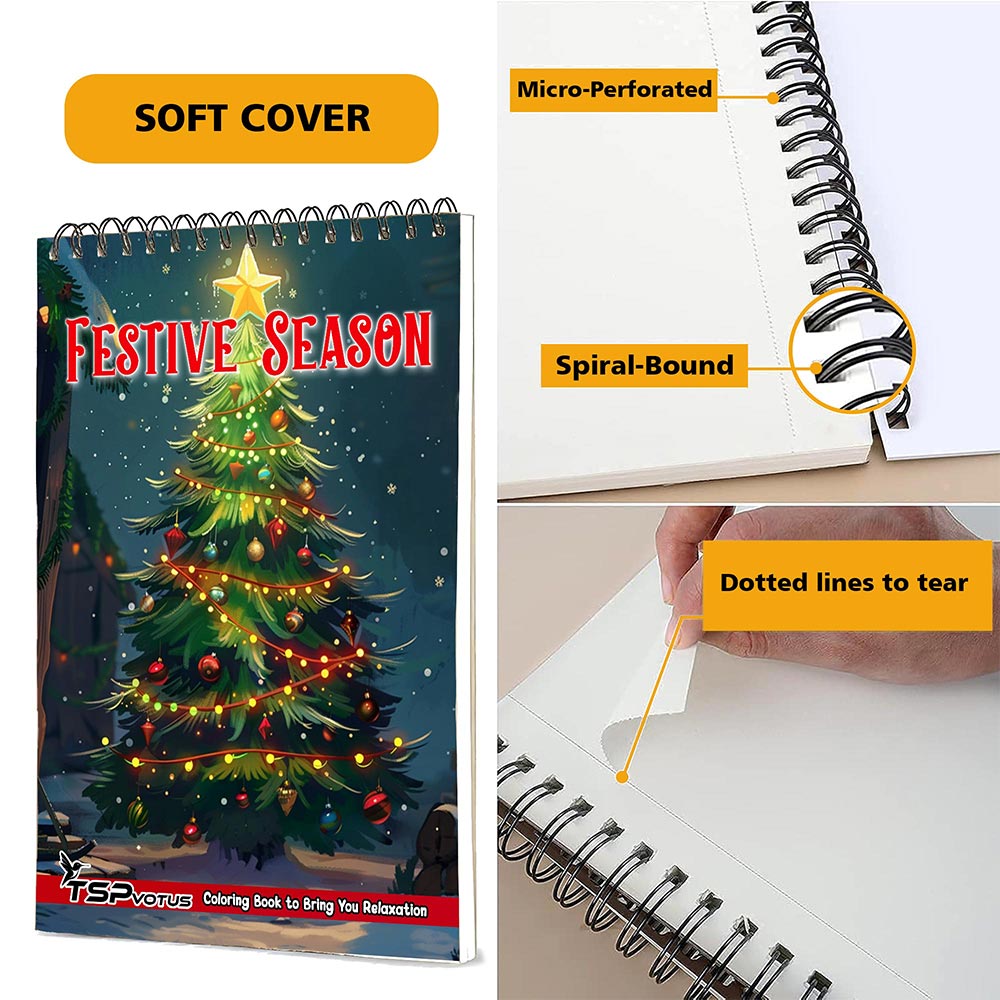 TSPVOTUS Festive Season Coloring Pages for Adult