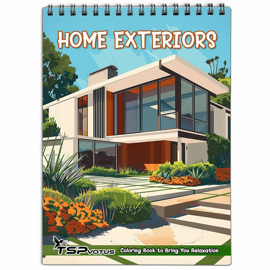 TSPVOTUS Home Exteriors Coloring Book for Adult