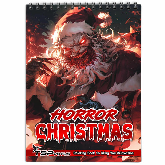 TSPVOTUS Horror Christmas Coloring Book for Adult