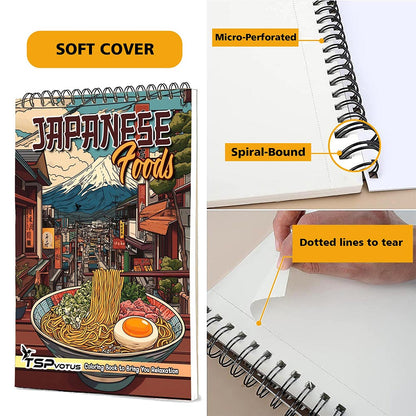 TSPVOTUS Japanese Foods Coloring Pages for Adult