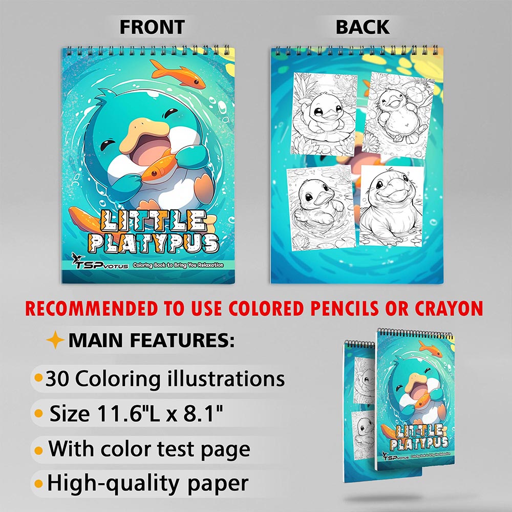 TSPVOTUS Little Platypus Coloring Sheets for Adults