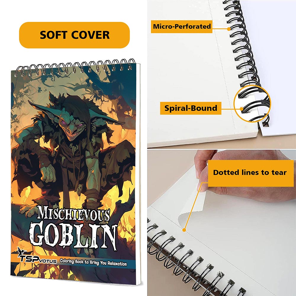 TSPVOTUS Mischievous Goblin Coloring Pages for Adults