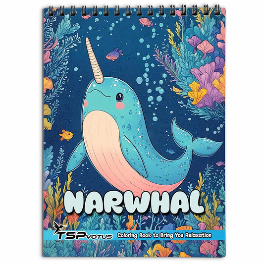 TSPVOTUS Narwhal Coloring Book for Adult