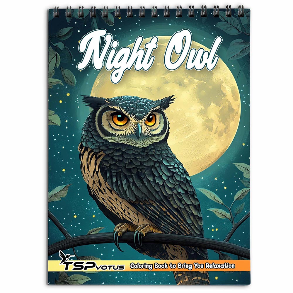 TSPVOTUS Night Owl Coloring Book for Adult