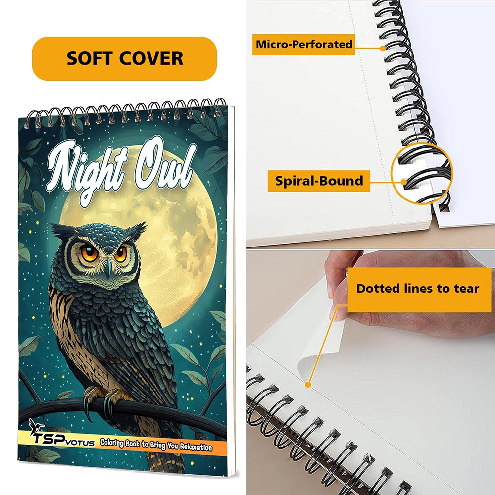 TSPVOTUS Night Owl Coloring Pages for Adult