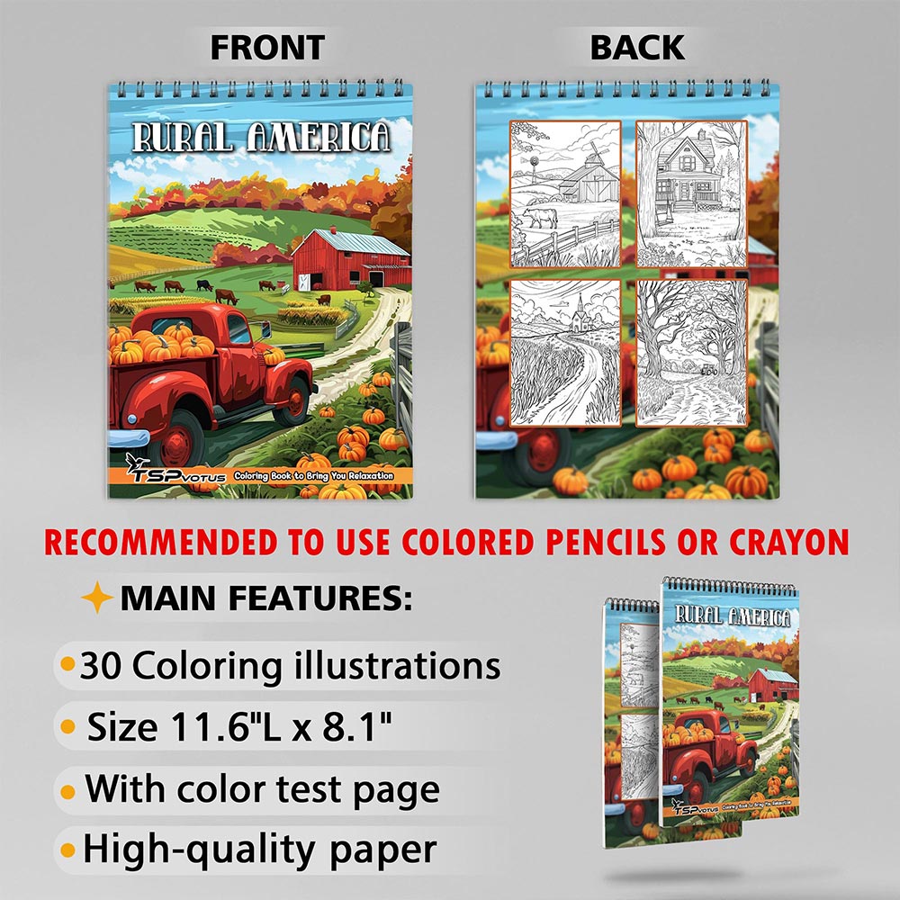 TSPVOTUS Rural America Coloring Sheets for Adult