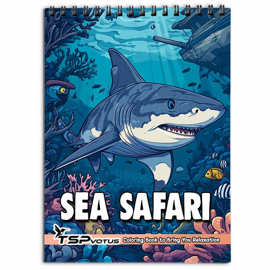 TSPVOTUS Sea Safari Coloring Book for Adult