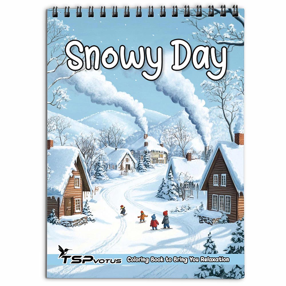 TSPVOTUS Snowy Day Coloring Book for Adult