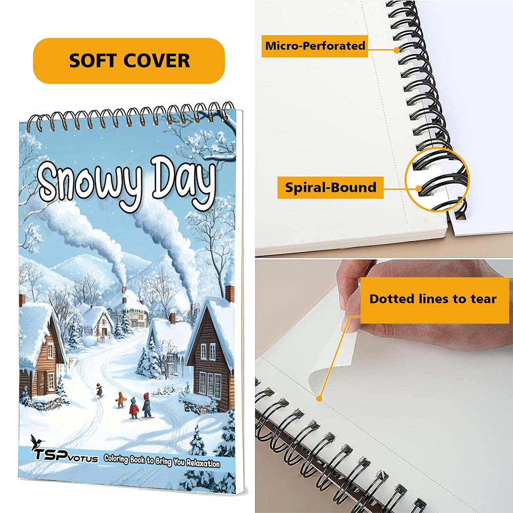 TSPVOTUS Snowy Day Coloring Pages for Adult