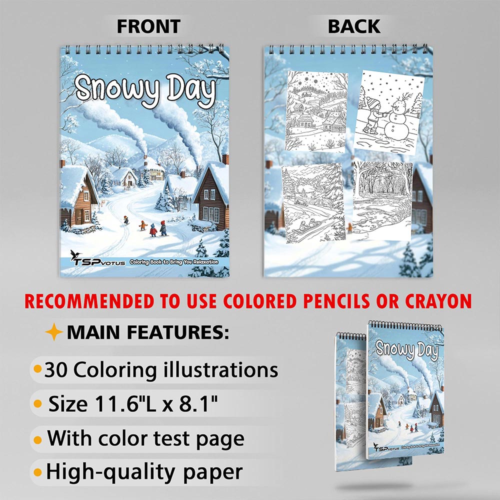 TSPVOTUS Snowy Day Coloring Sheets for Adult