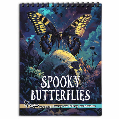 TSPVOTUS Spooky Butterflies Coloring Book for Adult