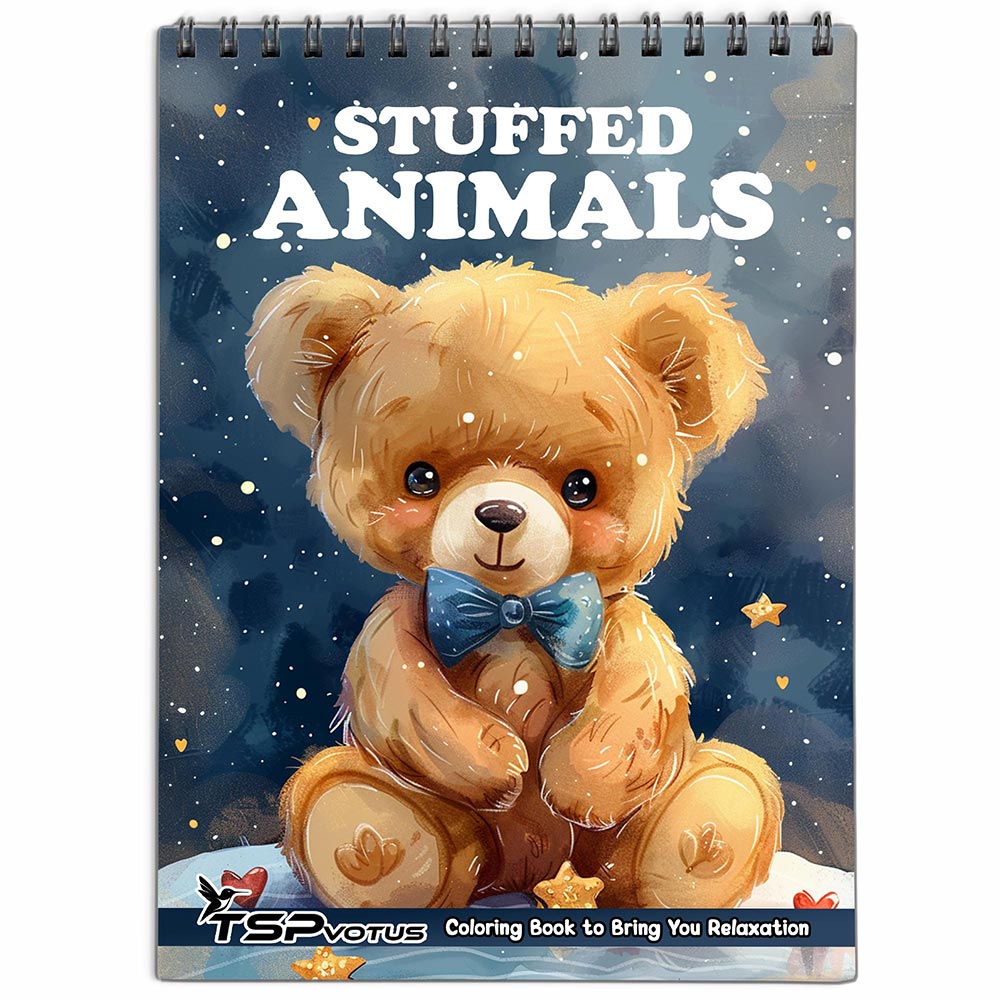 TSPVOTUS Stuffed Animals Coloring Book for Adult