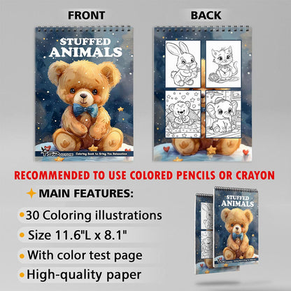 TSPVOTUS Stuffed Animals Coloring Sheets for Adult