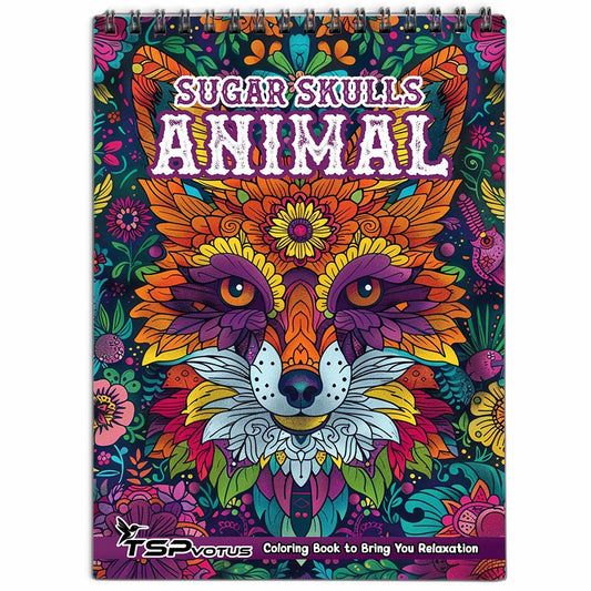 TSPVOTUS Sugar Skulls Animal Coloring Book for Adult
