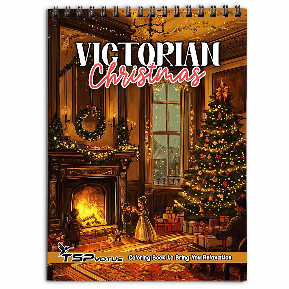 TSPVOTUS Victorian Christmas Coloring Book for Adult