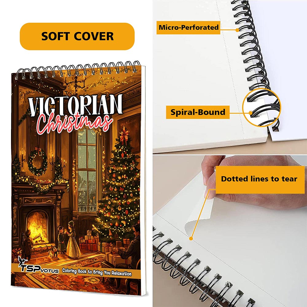 TSPVOTUS Victorian Christmas Coloring Pages for Adult