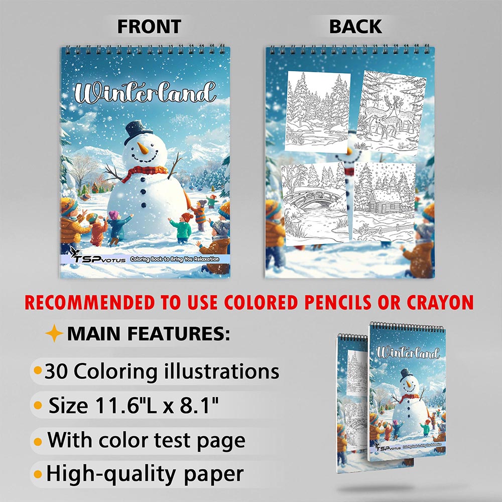 TSPVOTUS Winterland Coloring Sheets for Adult