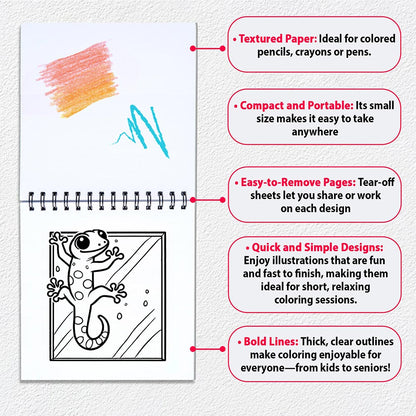 Various Themes Mini Coloring Sheets for Adult