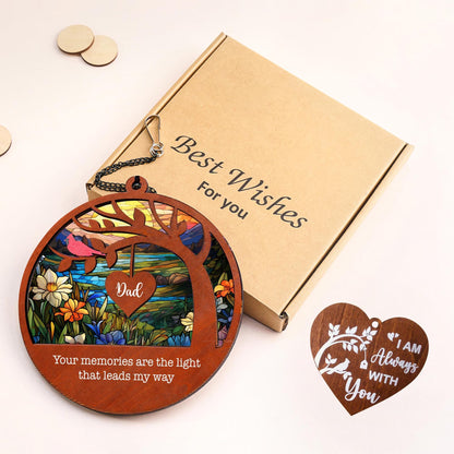 Netecom Sympathy Suncatcher for Loss of Dad – Memorial Gift for Father in Heaven, Always in My Heart