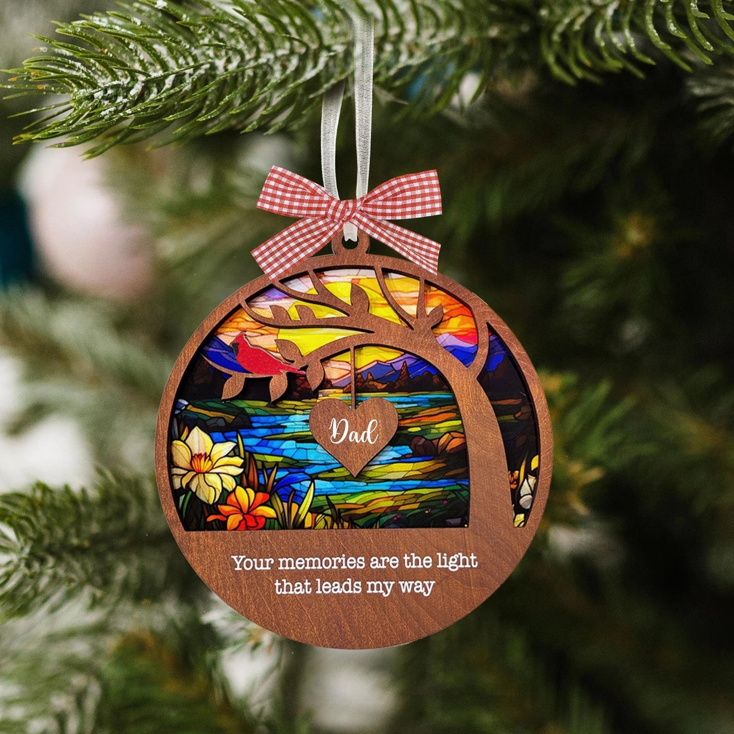 Netecom Dad Memorial Suncatcher – Sympathy Gift for Loss of Grandpa, Father in Heaven Remembrance Ornament