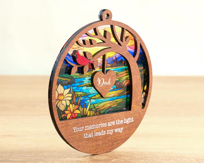 Netecom Sympathy Suncatcher for Loss of Dad – Memorial Gift for Father in Heaven, Always in My Heart