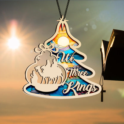 Netecom Nativity Scene Acrylic Suncatcher Ornament, Christian Christmas Decor, Holy Family Manger Gift, Religious Holiday Window Hanging