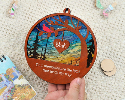 Netecom Dad Loss Memorial Suncatcher – Remembrance Ornament for Father, I Am Always with You Tribute