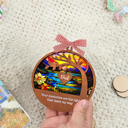 Netecom Dad Memorial Suncatcher – Sympathy Gift for Loss of Grandpa, Father in Heaven Remembrance Ornament
